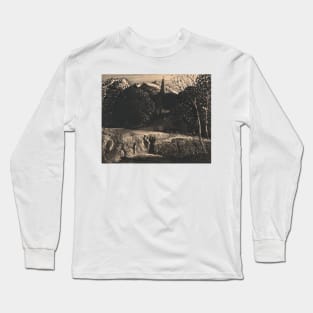 Cornfield and Church by Moonlight by Samuel Palmer Long Sleeve T-Shirt